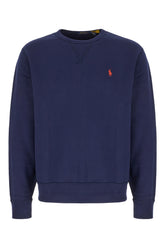 Navy blue cotton blend sweatshirt -  | High Quality Luxury Handbag Shop