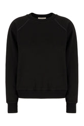 Black cotton blend sweatshirt -  | High Quality Luxury Handbag Shop