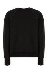 Black cotton blend sweatshirt -  | High Quality Luxury Handbag Shop