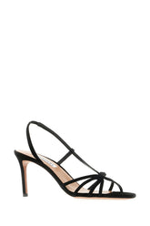 Black suede Talk To Me sandals -  | High Quality Luxury Handbag Shop