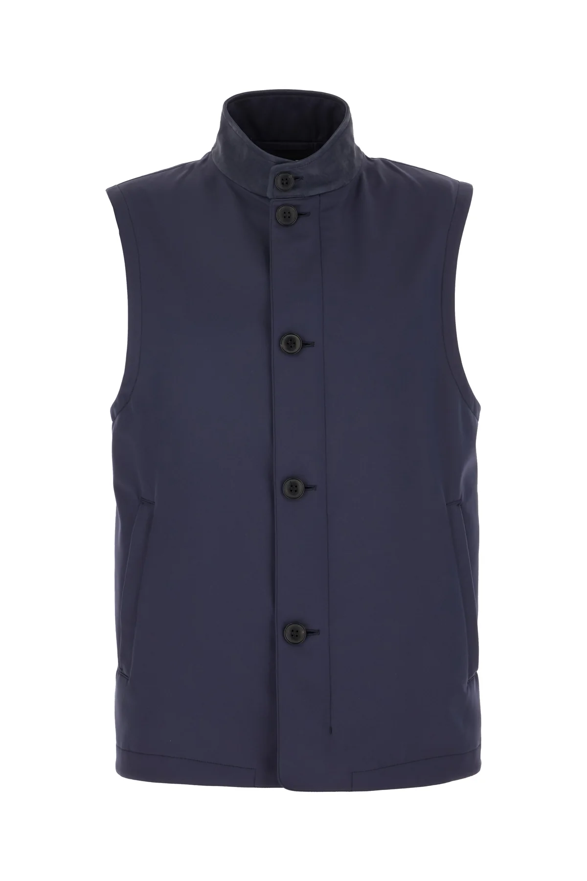 Blue polyester sleeveless padded jacket -  | High Quality Luxury Handbag Shop