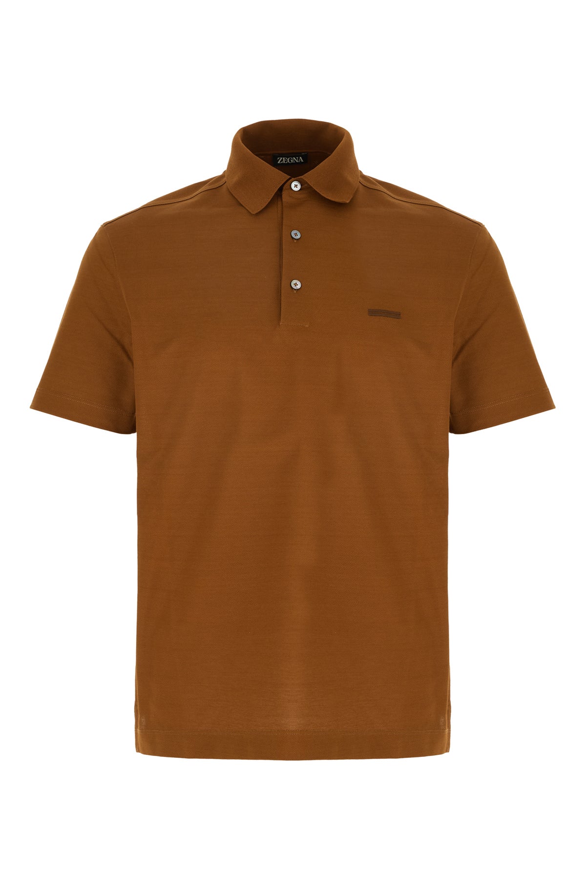 Brown piquet polo shirt -  | High Quality Luxury Handbag Shop