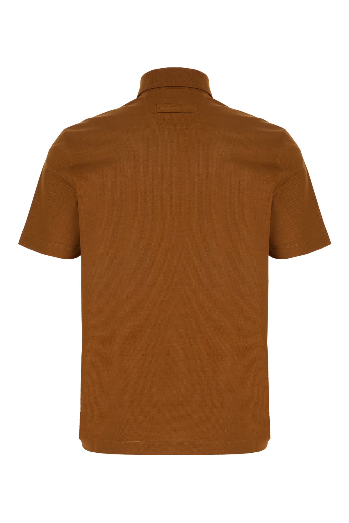 Brown piquet polo shirt -  | High Quality Luxury Handbag Shop