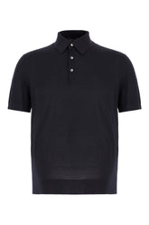 Midnight blue wool polo shirt -  | High Quality Luxury Handbag Shop