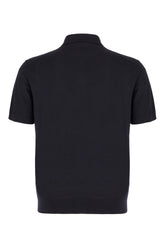 Midnight blue wool polo shirt -  | High Quality Luxury Handbag Shop