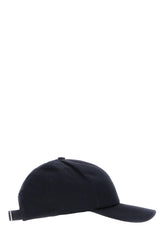 Midnight blue cotton baseball cap -  | High Quality Luxury Handbag Shop