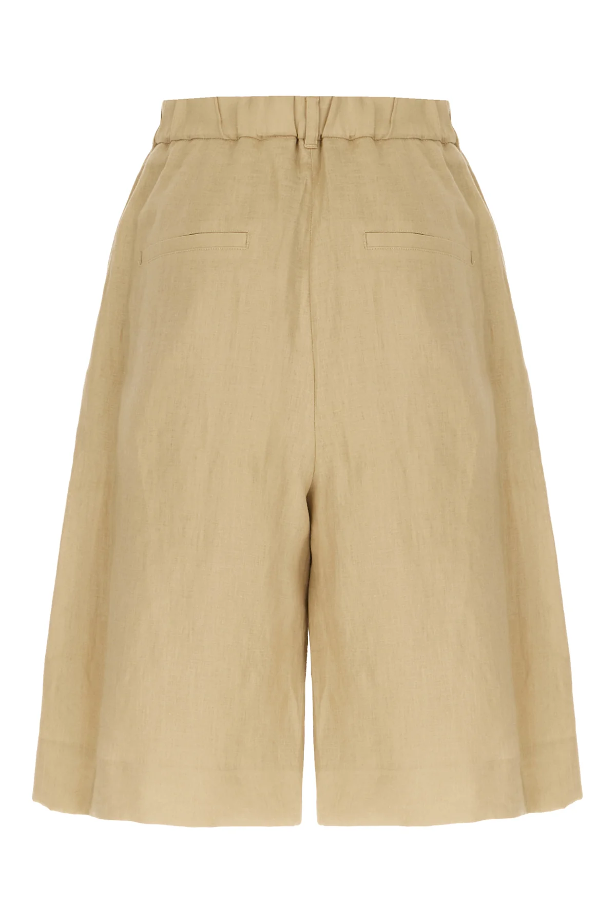Beige linen bermuda shorts -  | High Quality Luxury Handbag Shop