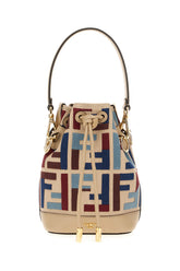 Embroidered fabric mini Mon Tresor bucket bag -  | High Quality Luxury Handbag Shop