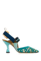 Multicolor mesh and fabric Colibrì pumps -  | High Quality Luxury Handbag Shop