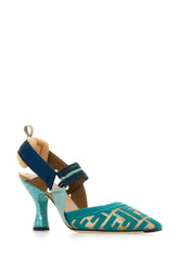 Multicolor mesh and fabric Colibrì pumps -  | High Quality Luxury Handbag Shop