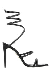 Decorated satin Cleo sandals -  | High Quality Luxury Handbag Shop