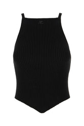Black viscose blend top -  | High Quality Luxury Handbag Shop