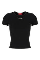 Black stretch cotton T-Elle t-shirt -  | High Quality Luxury Handbag Shop