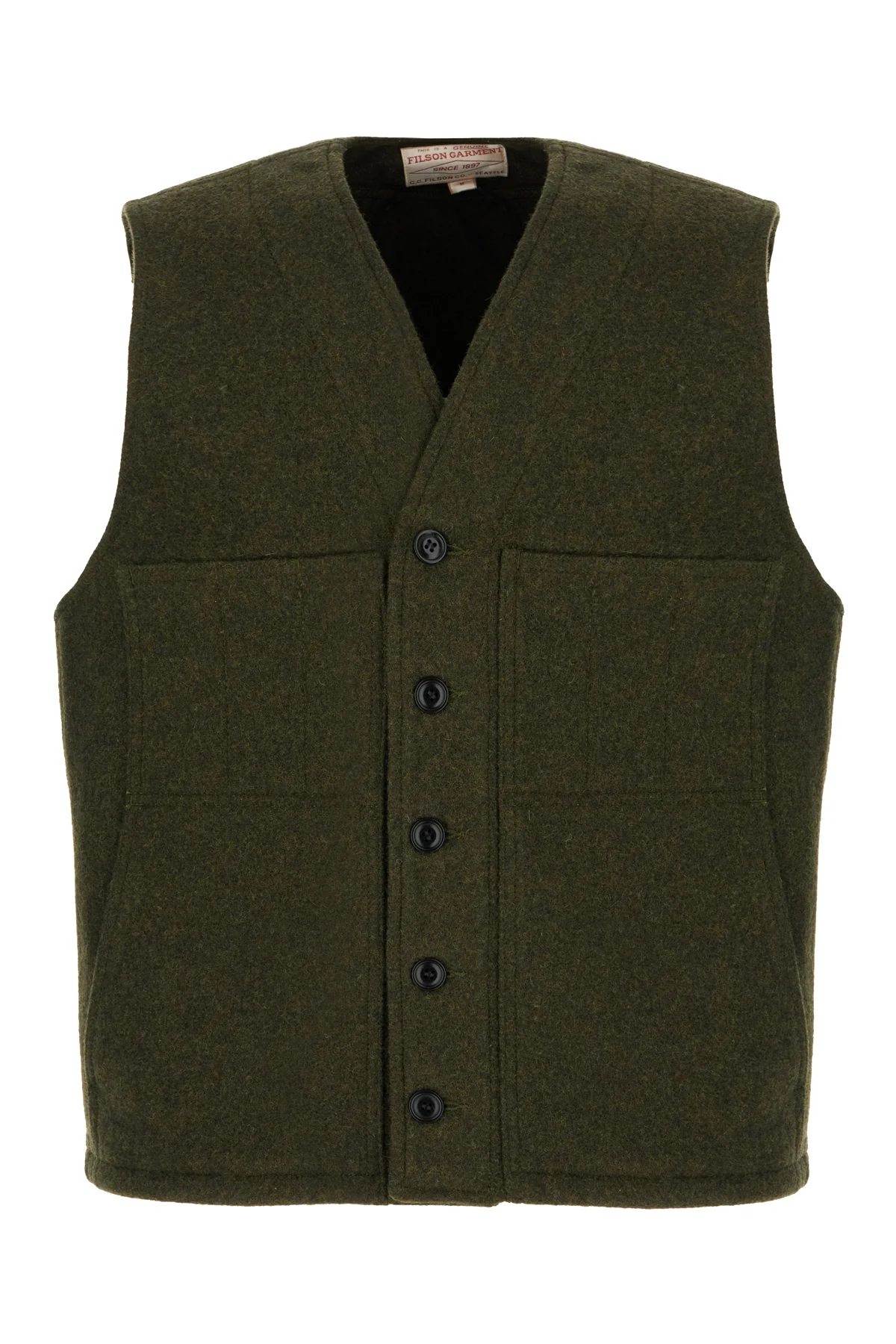 Dark green wool sleeveless cardigan -  | High Quality Luxury Handbag Shop