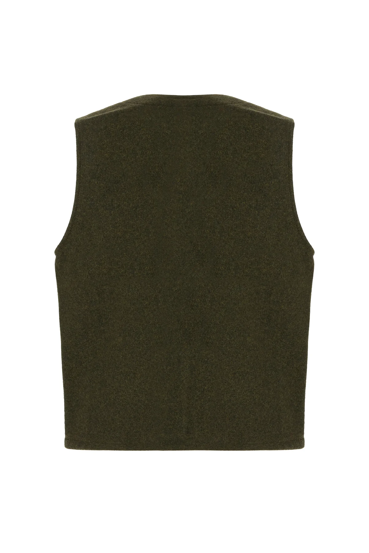 Dark green wool sleeveless cardigan -  | High Quality Luxury Handbag Shop