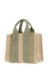 Cappuccino linen small Woody handbag -  | High Quality Luxury Handbag Shop