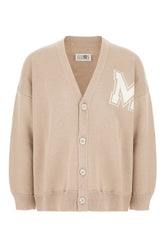 Beige wool and acrylic cardigan -  | High Quality Luxury Handbag Shop