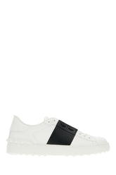 Sneakers Open in pelle bianca con banda nera -  | High Quality Luxury Handbag Shop