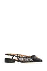 Black leather and fabric Valet Du Roi ballerinas -  | High Quality Luxury Handbag Shop
