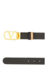 Black leather reversible belt -  | High Quality Luxury Handbag Shop