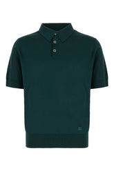 Dark green silk polo shirt -  | High Quality Luxury Handbag Shop