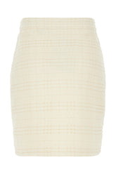 Gonna in misto lana stretch avorio -  | High Quality Luxury Handbag Shop