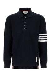Navy blue cotton polo shirt -  | High Quality Luxury Handbag Shop