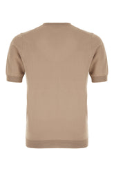T-shirt in cotone cammello -  | High Quality Luxury Handbag Shop