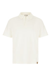Ivory cotton blend polo shirt -  | High Quality Luxury Handbag Shop