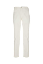 White stretch cotton blend pants -  | High Quality Luxury Handbag Shop