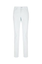 Pastel light blue stretch cotton blend pants -  | High Quality Luxury Handbag Shop