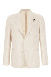 Embroidered linen blend blazer -  | High Quality Luxury Handbag Shop
