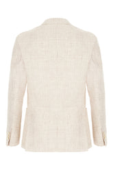 Embroidered linen blend blazer -  | High Quality Luxury Handbag Shop
