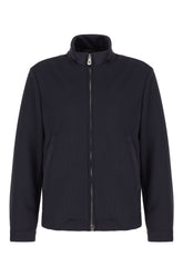 Midnight blue stretch polyester jacket -  | High Quality Luxury Handbag Shop
