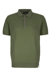 Military green cotton polo shirt -  | High Quality Luxury Handbag Shop