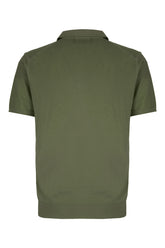 Military green cotton polo shirt -  | High Quality Luxury Handbag Shop