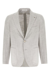 Grey stretch wool blend blazer -  | High Quality Luxury Handbag Shop