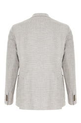 Grey stretch wool blend blazer -  | High Quality Luxury Handbag Shop