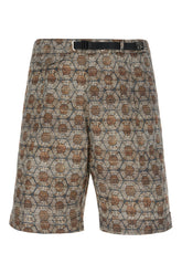 Multicolor linen blend bermuda shorts -  | High Quality Luxury Handbag Shop