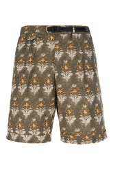 Multicolor linen blend bermuda shorts -  | High Quality Luxury Handbag Shop