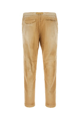 Beige stretch cotton pants -  | High Quality Luxury Handbag Shop