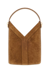 Brown suede Y Long bucket bag -  | High Quality Luxury Handbag Shop