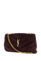 Aubergine suede small LouLou shoulder bag -  | High Quality Luxury Handbag Shop