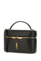 Black leather large Vanity Gaby handbag -  | High Quality Luxury Handbag Shop