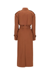 Caramel cotton blend oversize trench coat -  | High Quality Luxury Handbag Shop