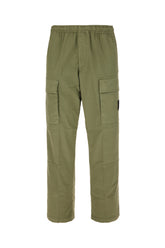 Olive green stretch cotton pants -  | High Quality Luxury Handbag Shop