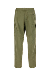 Olive green stretch cotton pants -  | High Quality Luxury Handbag Shop
