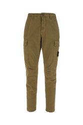 Military green stretch cotton cargo pants -  | High Quality Luxury Handbag Shop