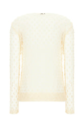 Sand cotton blend top -  | High Quality Luxury Handbag Shop