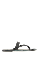 Black leather thong sandals -  | High Quality Luxury Handbag Shop
